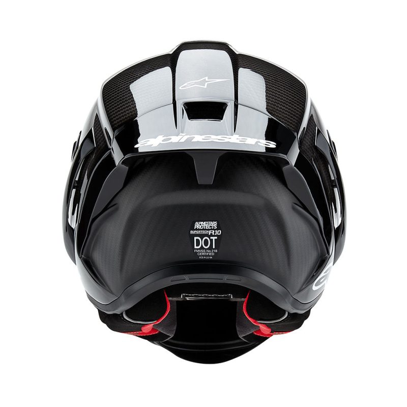 Alpinestars Supertech SR10 Solid Black Carbon Helmet 3