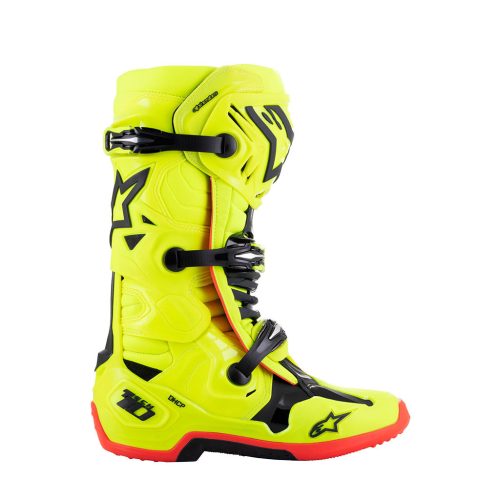 Alpinestars Tech 10 Fluro Yellow Black Red MX Boots 2