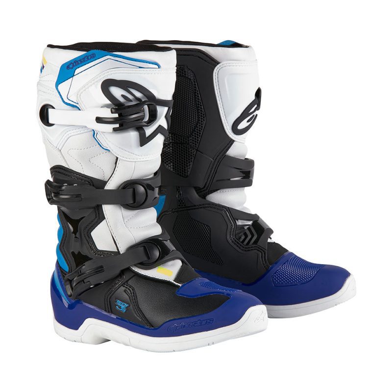 Alpinestars Tech 3s V2 White Black Blue Youth MX Boots