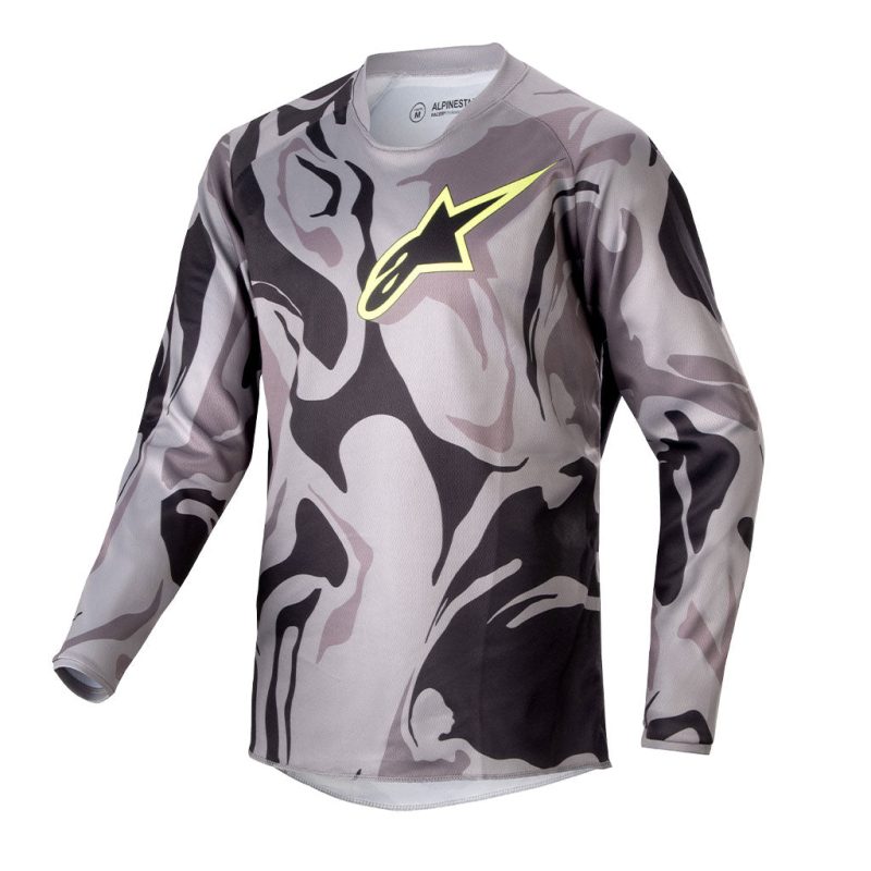 Youth Racer Tactical Grey Yellow jersey front